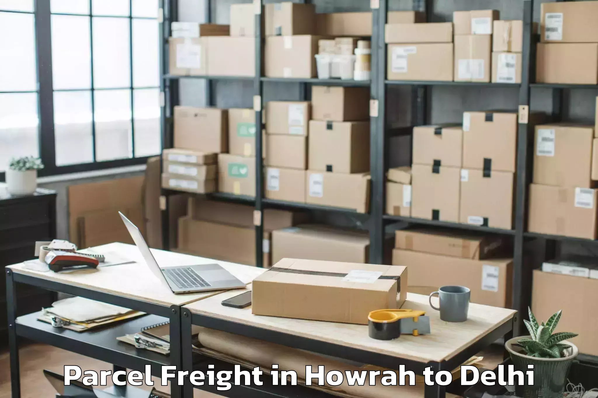 Hassle-Free Howrah to Flatted Factory Complex Okhla Parcel Freight